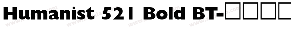 Humanist 521 Bold BT字体转换